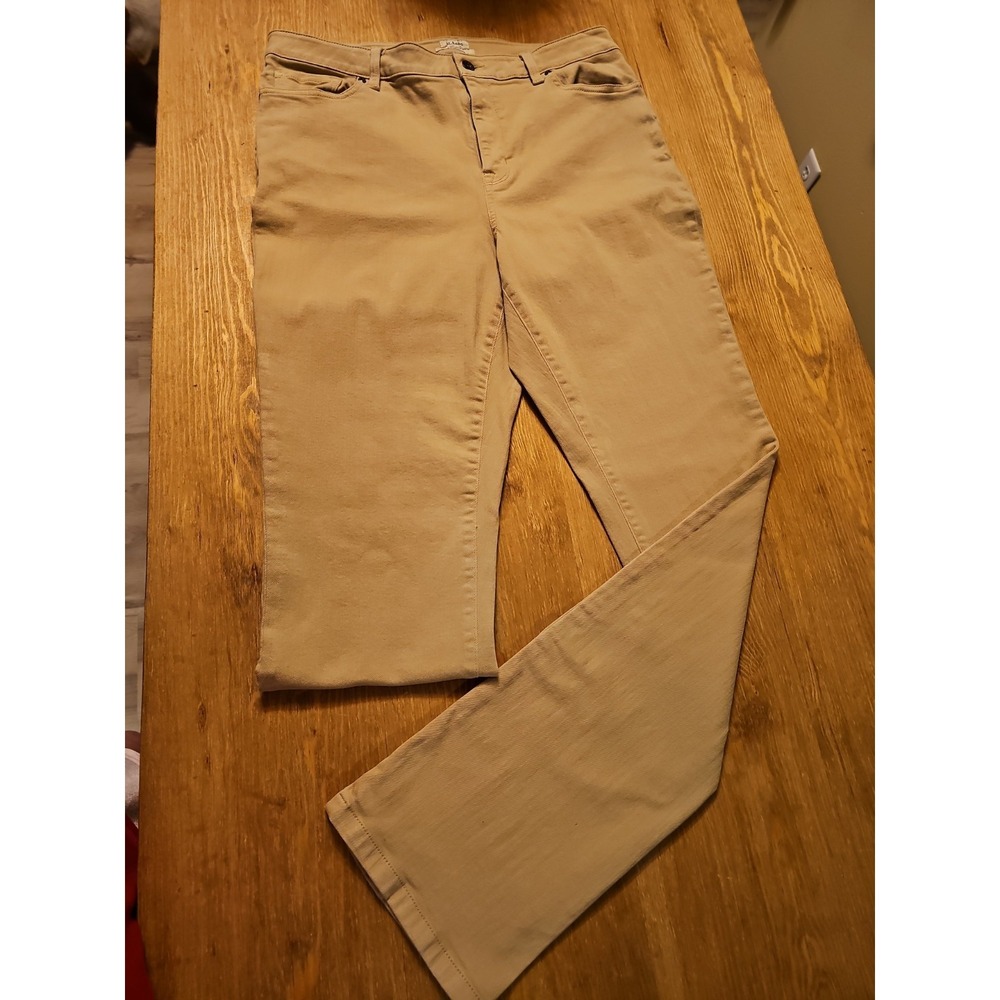 LLBean Tan Stretch Jeans Size 14 Tall